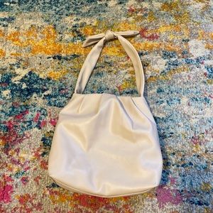 Zara Nude Faux Leather Shoulder Bag